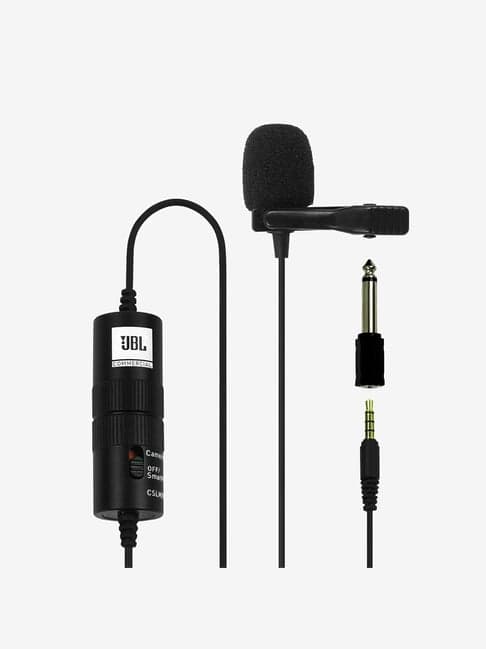 JBL Commercial CSLM20B Omnidirectional Lavalier Microphone with Battery for Content Creation