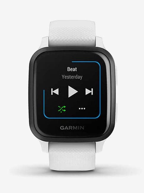 Garmin Venu Square Music Edition Smartwatch (White/Slate)