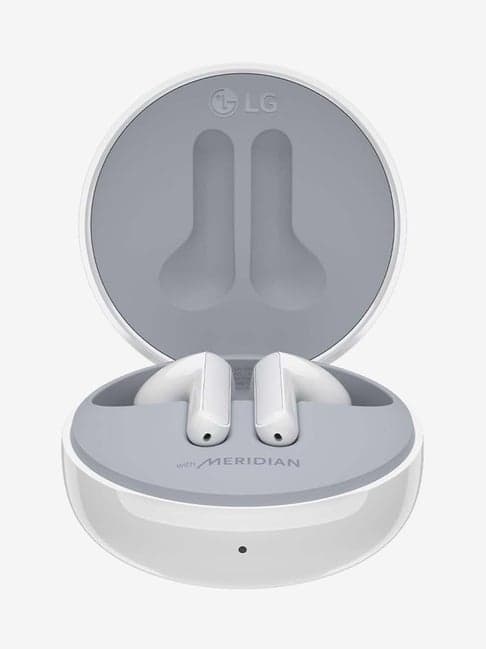 LG Tone Free HBS-FN4 True Wireless Bluetooth Earbuds with Mic (White) (With Free Ganesha Case)