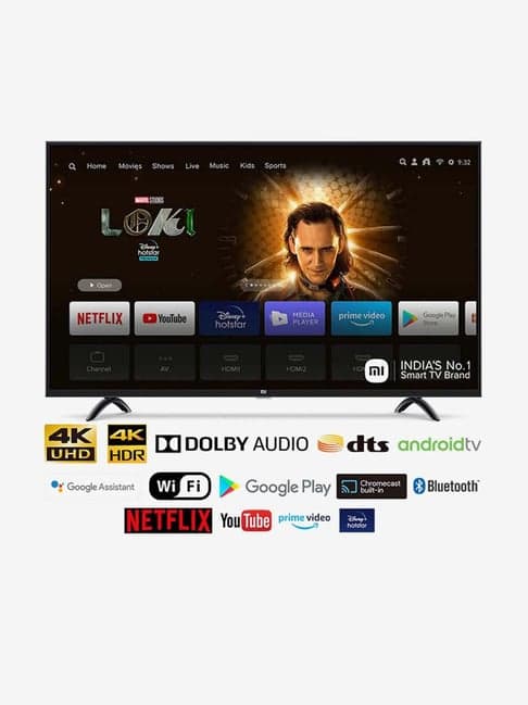 Mi 108 cm (43 Inches) Android Smart 4K LED TV 4X (Black)