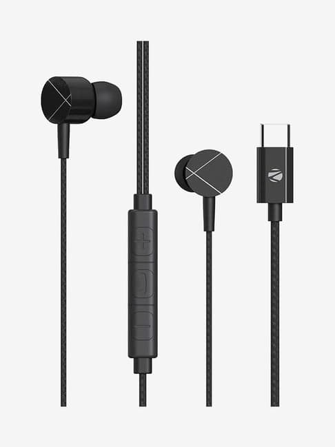 Zebronics Zeb-Buds C2 Wired In-Ear Type-C Earphone with Mic (Black)