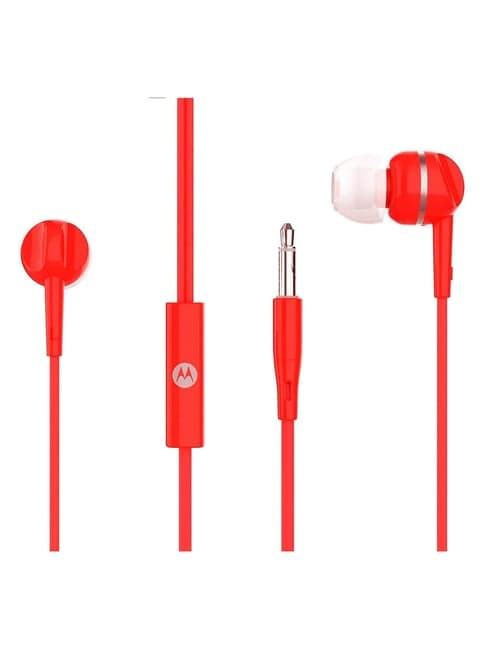Motorola Pace 105 SH039 Wired Earphone with Mic (Red)