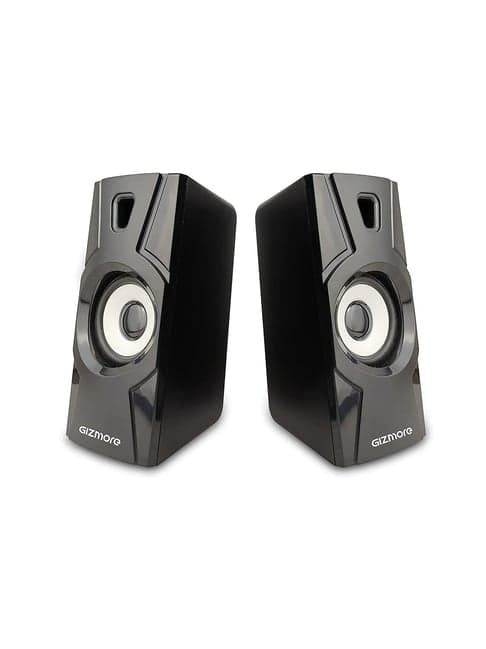 GIZMORE GIZ Twin 2010 1000W P.M.P.O 2.0 Multimedia Speaker - Black