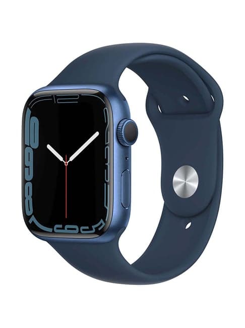 Apple Watch Series 7 GPS, 45mm Blue Aluminium Case with Abyss Blue Sport Band - Regular