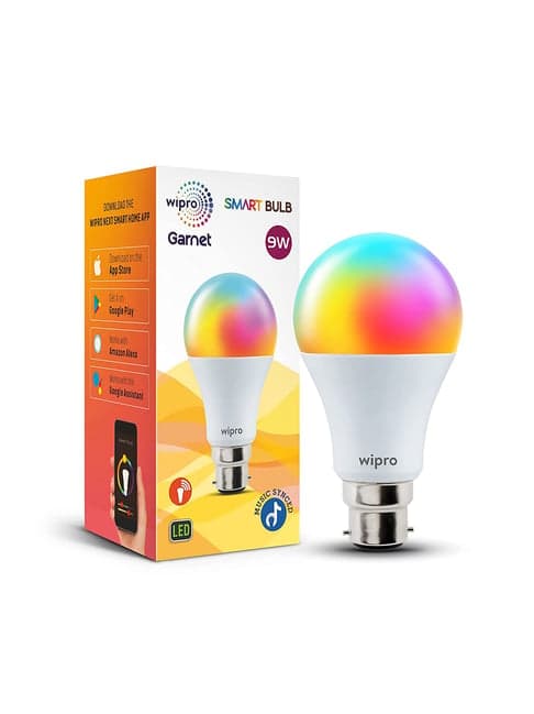 Wipro Garnet NS9400 B22 9W Wi-Fi Smart LED Bulb (White)
