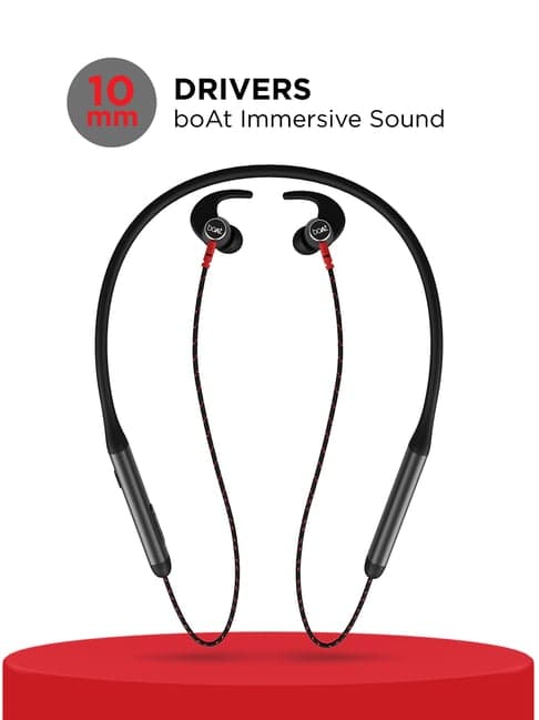boAt Rockerz 333 T Wireless Bluetooth Neckband with Mic (Cherry Black)