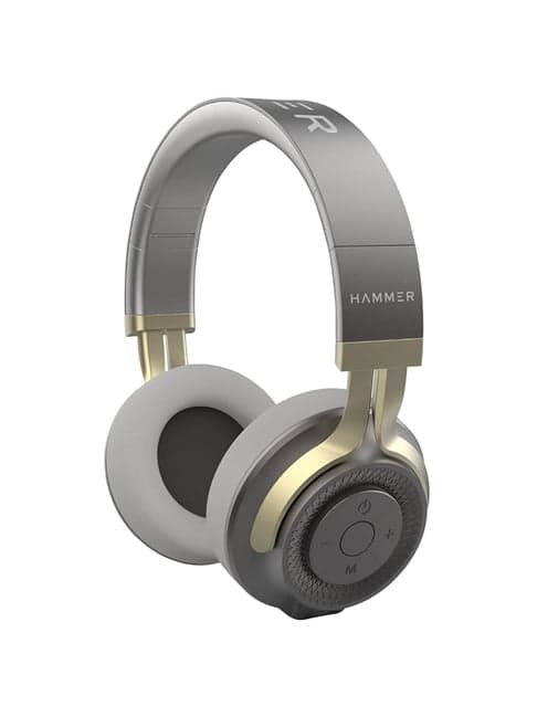 Hammer Bash 2.0 Wireless Bluetooth Headphones with Mic (Grey)