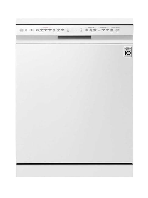 LG 14 Place Inverter Fully Automatic Dishwasher (DFB424FW, White)