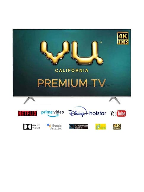 Vu 139 cm (55 Inch) Android Smart 4K Ultra HD LED TV Premium 55PM (Black)