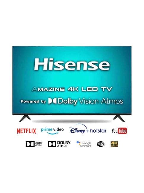 Hisense 126 cm (50 Inches) Android Smart 4K Ultra HD LED TV 50A71F (Black) With Dolby Vision & ATMOS