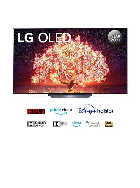 LG 165.1 cm (65 Inches) Smart 4K Ultra HD OLED TV OLED65B1PTZ (2021, Silver & Black)