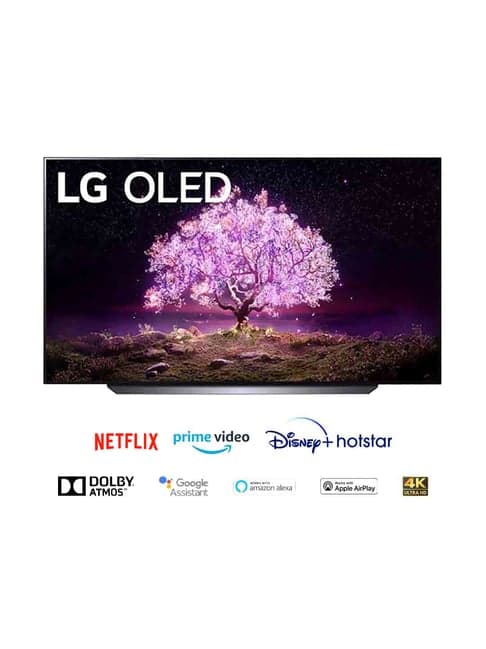 LG 195.58 cm (77 Inches) Smart 4K Ultra HD OLED TV OLED77C1PTZ (2021, Steel Silver)