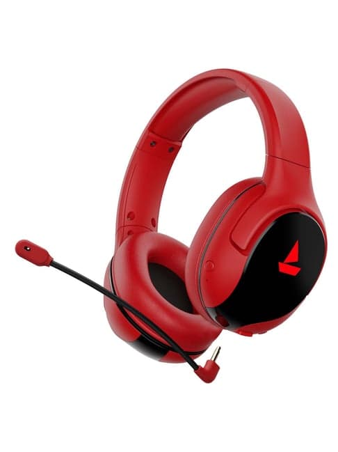 boAt Immortal IM1300 T Bluetooth Gaming Headset with 2.4 GHz Ultra Low Latency (Raging Red)