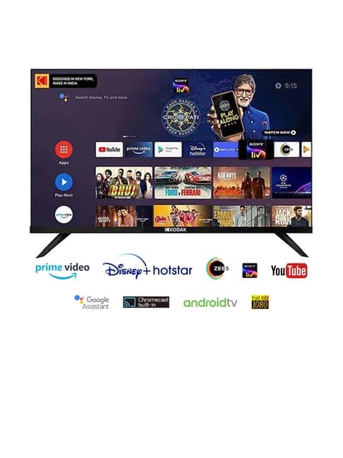 Kodak 108 cm (43 Inches) Android Smart Full HD LED TV 43FHDX7XPRO (Black)