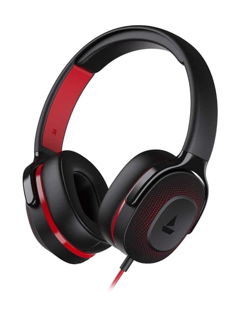 boAt BassHeads 950v2 T Wired Headphones with 40mm Drivers & Lightweight Build (Raging Black)