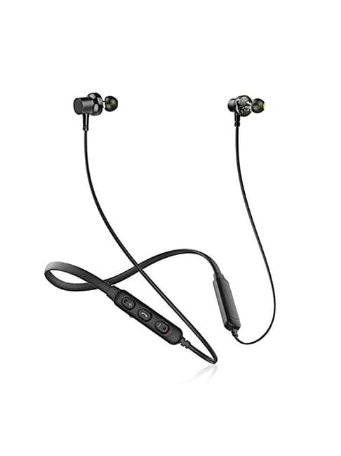iGRiD Band Wireless Neckband with Mic (IG-8203, Black)