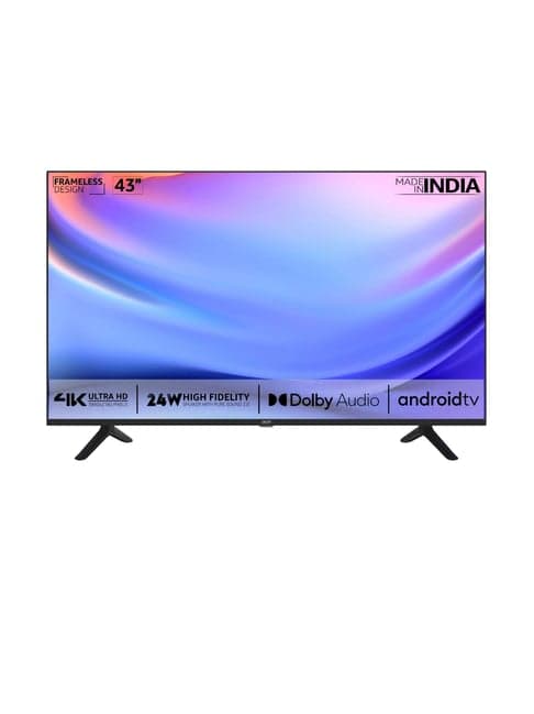 Acer 108 cm (43 Inch) Ultra HD 4K Android Smart LED TV with Frameless Design AR43AP2851UDFLB (2022)