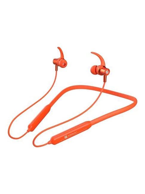 Portronics Harmonics 216 POR-1391 Wireless Bluetooth Neckband with Mic (Orange)