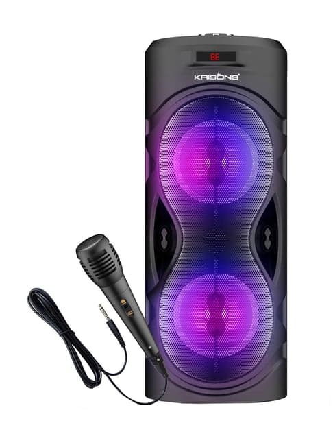 Krisons Cylender 30W 2.0 Ch Bluetooth Tower Speaker (Black)
