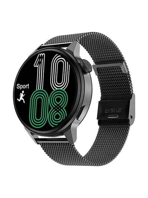 IZI Smart Plus Calling GPS NFC Smartwatch with Steel Band (Black)