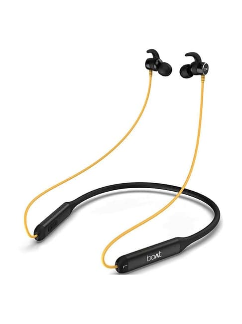 Boat Rockerz 330 Bluetooth Neckband with Microphone (Blazing Yellow)