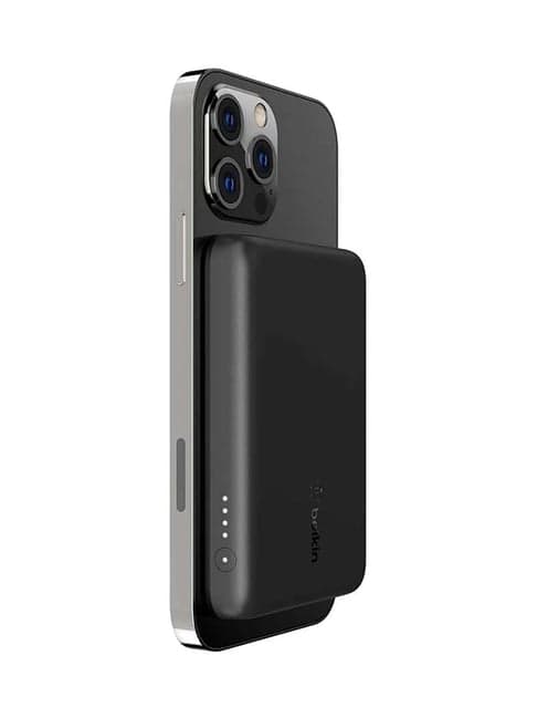 Belkin Quick Charge BPD002BTBK Magnetic Wireless Power Bank with Magsafe Compatible (Black)