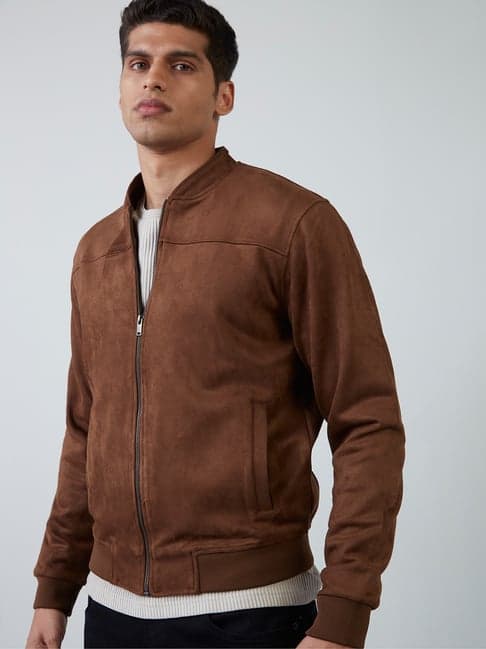 Ascot by Westside Brown Suede Relaxed-Fit Jacket