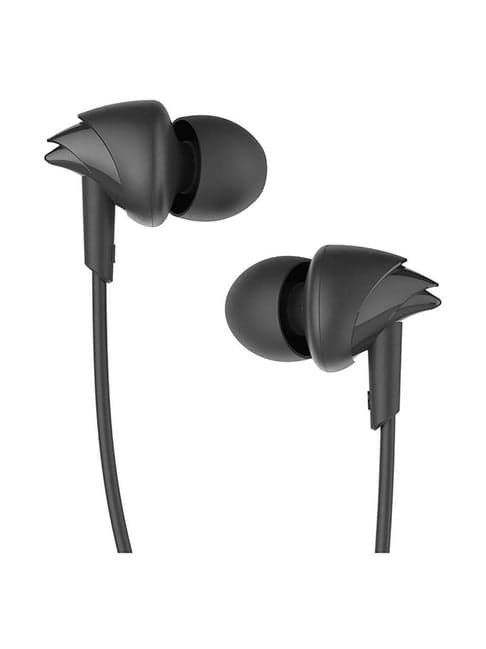 boAt BassHeads 110 Extra Bass Earphone with In Line Microphone, 10 mm Dynamic Driver (Black)