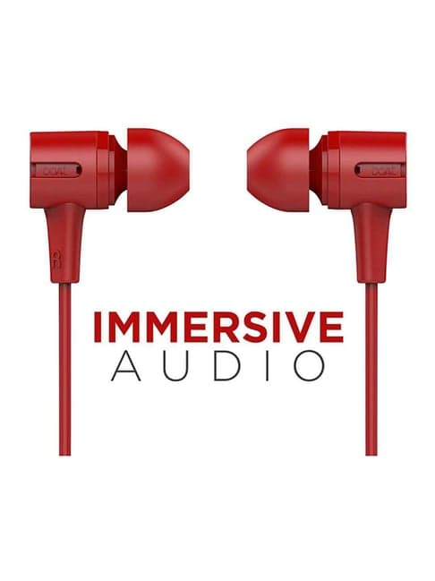 boAt Bassheads 102 in Ear Wired Earphones with Mic(Fiery Red)