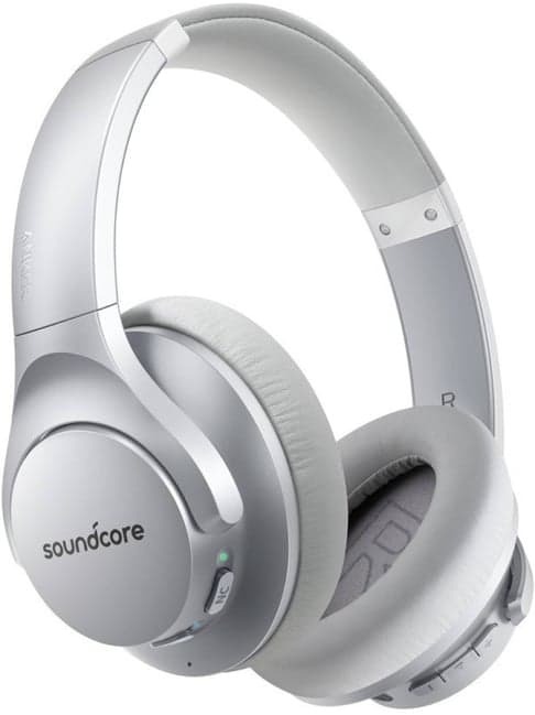 Soundcore Life Q20 with Hybrid Active Noise Cancellation Enabled Bluetooth Headphone (Silver)