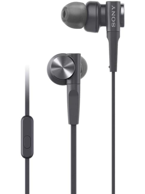 Sony Premium MDR-XB55AP in-Ear Extra Bass Wired Earphone with Mic (Black)