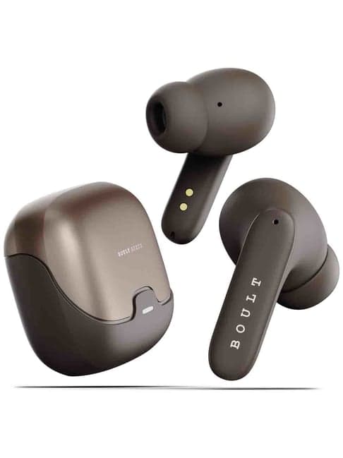 Boult Audio AirBass Z40 with ZEN ENC Mic, 60H Playtime, Low Latency Bluetooth Earbuds (Brown)