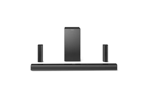 Philips Audio TAB4518/94 5.1CH Soundbar with Wireless Satellites and Subwoofer, Bass Boost, 240W RMS Output, HDMI ARC, Optical, Bluetooth v5.0, Wall M...