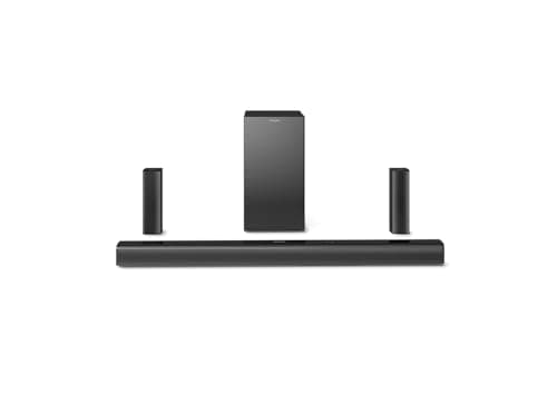 PHILIPS Audio TAB4529/94 5.1CH Soundbar with Wireless Satellites and Subwoofer, Bass Boost, 160W RMS Output, HDMI ARC, Optical, Bluetooth v5.0, Wall M...