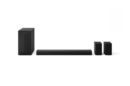 LG Sound Bar S65TR, 5.1Ch, 600W Dolby Digital SoundBar for TV with Wireless Woofer and Wireless rear Speaker, HDMI Optical Connectivity