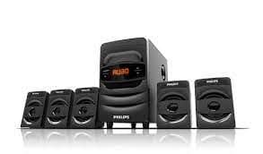 (Renewed) PHILIPS SPA5128B 40 Watt 5.1 Channel Wireless Bluetooth Multimedia Speaker (Black)