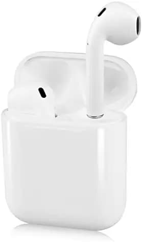 i12 TWS True Wireless Stereo Headset with Portable Charging Case Up to 6hr Battery Life (in The Ear, White)
