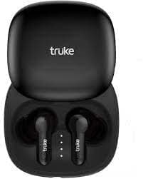 (Renewed) truke Buds F1 with 38H Playtime, Dual Mic ENC, Instant Pairing, Exceptional Sound Bluetooth Headset (Black)