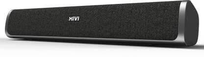 (Renewed) Mivi Fort S24 Soundbar with FM Mode and 2 full range drivers, Made in India 24 W Bluetooth Soundbar (Black, 2.0 Channel)