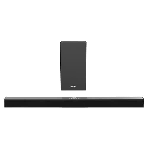 Philips Audio TAB4228/94 2.1Ch 160W Bluetooth Soundbar with Rich Bass, 3 EQ Modes, Multi-Connectivity Option with Supporting USB, HDMI(ARC), Optical, ...
