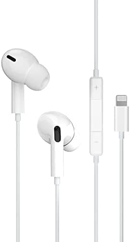 Shree Traders Easy Wired in Ear Earphones with mic for Calling and Music Compatible with i-Phone 6/7/8/X/11/12-6 Plus/7 Plus/8 Plus/XR/XR Max/11 Pro/11 Pro Max/12 Pro/12 Pro Max (Lighting)