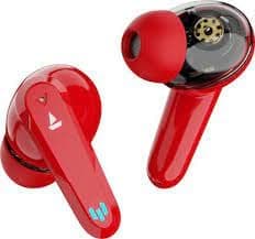 (Renewed) boAt Airdopes 191G with 6mm Dual Drivers, Quad Mics ENx Tech & Beast Mode for Gaming Bluetooth Headset (Raging Red)