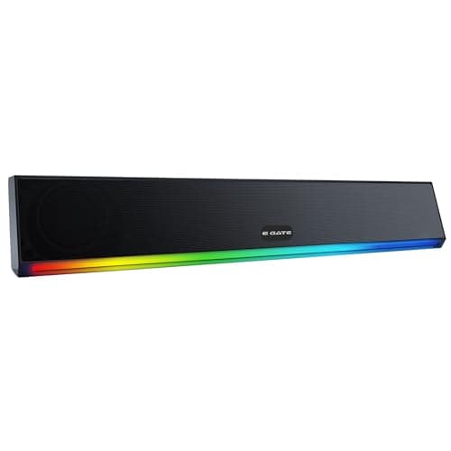 E GATE 222 | 24W Bluetooth Soundbar Speaker, 2.0 Channel & Dual Passive Radiators for 2X Bass, Ambient RGB Light, Upto 9 Hrs Play Back from 2000 mAh B...