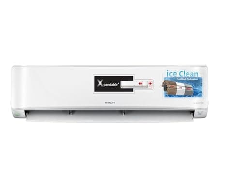 Hitachi 2 Ton Class 3 Star, ice Clean, Xpandable+, Inverter Split AC with 5 Year Comprehensive Warranty* (100% Copper, Dust Filter, 2024 Model - 3400F...
