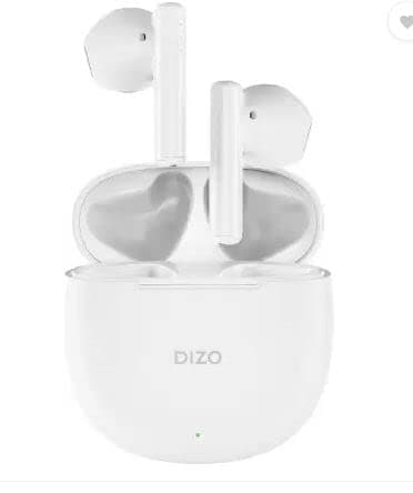 Dizo Buds P with Fast Charge, 40HPlaytime & 13mm Driver Bluetooth Headset (Marble White, True Wireless)