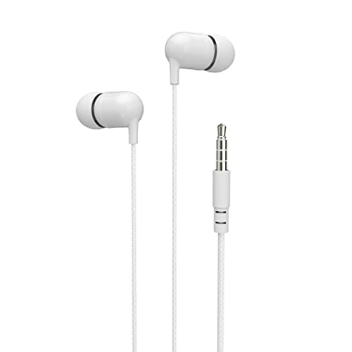 Intex Thunder 91 Basic in- Ear Wired Earphones with Mic Powerful Sound with Bass Tangle Free Cable(White)