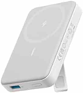 Anker 633 Magnetic Battery (MagGo), 10,000mAh Foldable Magnetic Wireless Portable Charger, Only for iPhone 13/13 Pro / 13 Pro Max / 12/12 Pro and 12 Pro Max (White)