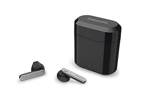 (Renewed) Philips Audio TWS TAT3225 True Wireless Earbuds with 24 Hr Playtime (6+18), IPX4, Bluetooth 5.2, 13 mm Drivers, Voice Assistant (Black)