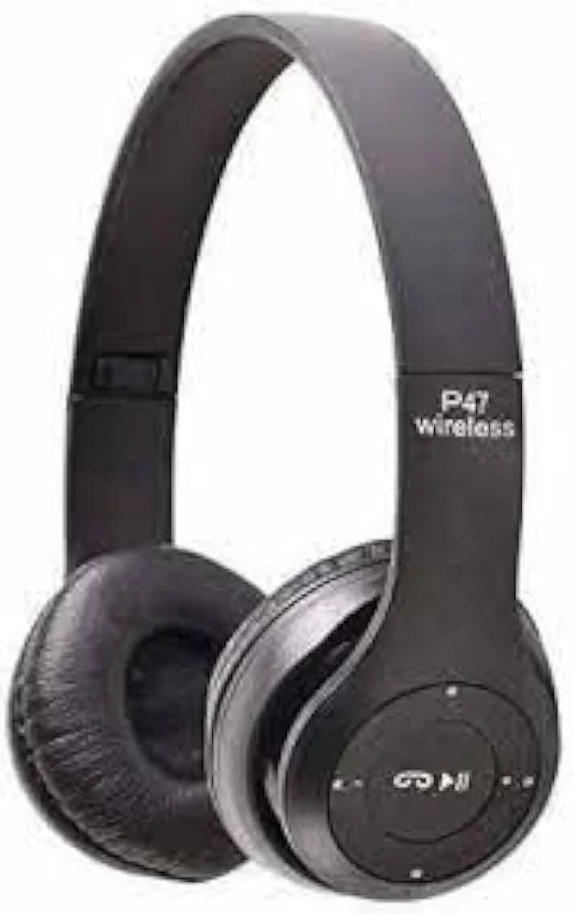 P47 Wireless Wireless Bluetooth Over The Ear Headphone with Mic (Assorted)