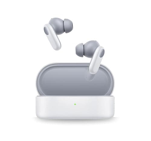 Wireless Earbuds for OnePlus Nord Buds 2r Bluetooth with Mic 12.4mm Dynamic Drivers 38Hour Battery QuadMic (White)